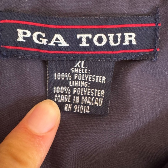 PGA Tour TPC Tampa Bay 1/4 Zip Windbreaker Golf Vest XL Navy Green - Picture 5 of 8